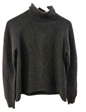 Kuhl Womens Gray Solid Knit Turtleneck Long Sleeve Logo Pullover Sweater S